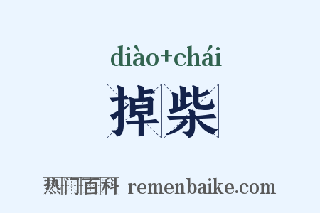 掉柴是什么意思的图片